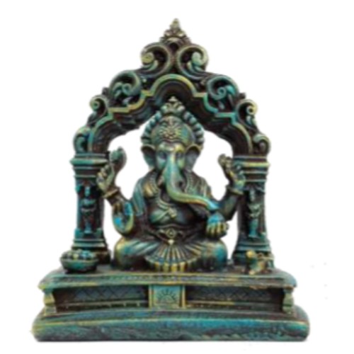 Antique Bleu Temple Ganesha