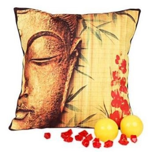 Divine Buddha Cushion With Candles