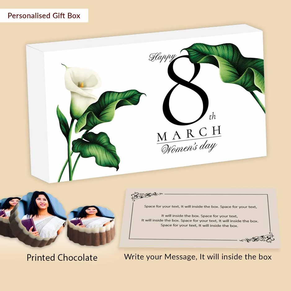 Exotic Women’s Day Gift Photo Printed Chocolates
