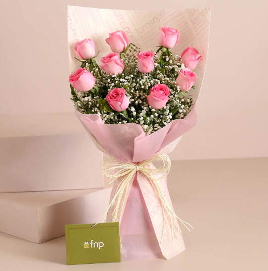 Dreamy Pink Roses Bouquet