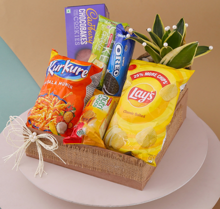 Flavourful Treats N Sansevieria Plant Gift Combo