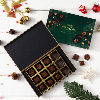 New Year & Christmas Chocolate Box- 12 Pcs