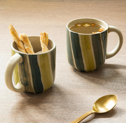 Olive Coffee Mug Set of 2