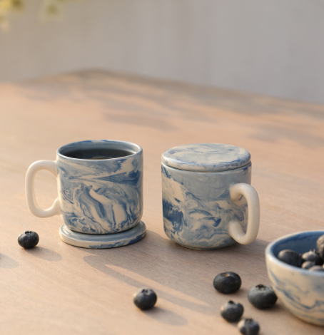 The Earth Ceramic Mug Set of 2
