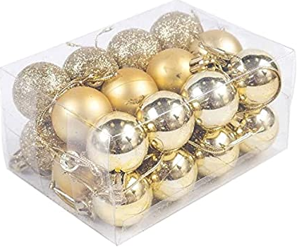 Golden Christmas Tree Balls