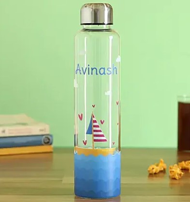 Personalized Borosilicate Glass Bottle