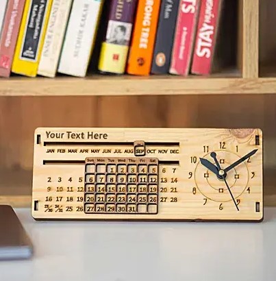 Personalized Perpetual Calendar with Clock