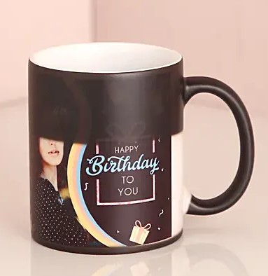 Birthday Special Black Personalized Magic Mug