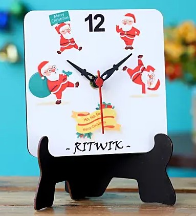 Merry Santa O Table Clock