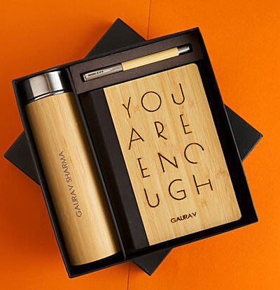 You Are Enough Personalised Bamboo Made Gift Set