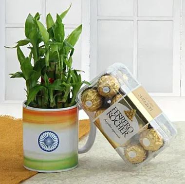 Embroided Golden Copper Bottle